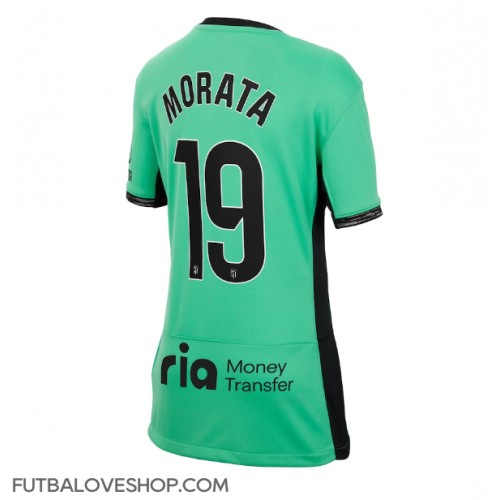 Dres Atletico Madrid Alvaro Morata #19 Tretina pre Ženy 2023-24 Krátky Rukáv